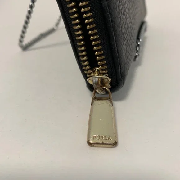 Furla Pebble Leather Zip Wallet Black - Picture 5 of 7